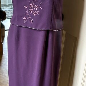 Elegant Purple Floral Dress